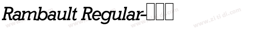 Rambault Regular字体转换